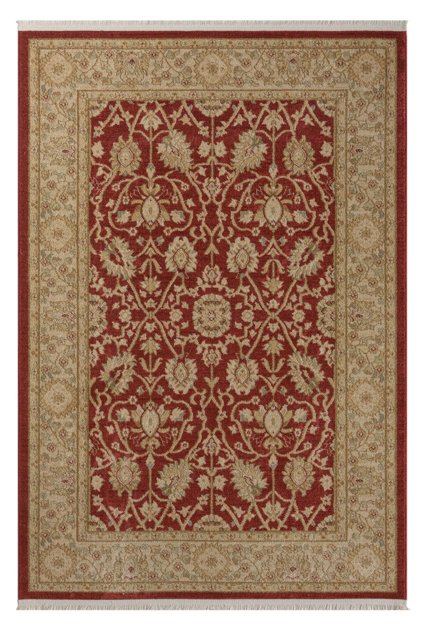 MyFlair Teppich Rose, 140cm x 200cm, Farbe Weinrot, rechteckig, Florhöhe 7,5mm