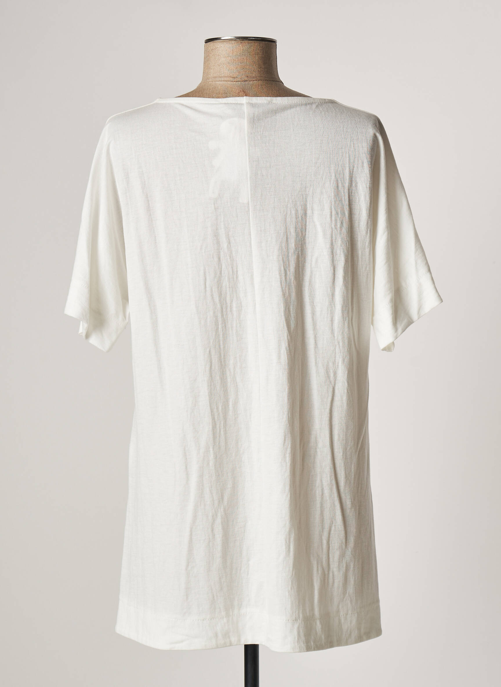 Franck Anna Tuniquemanchecourte Femme couleur blanc
