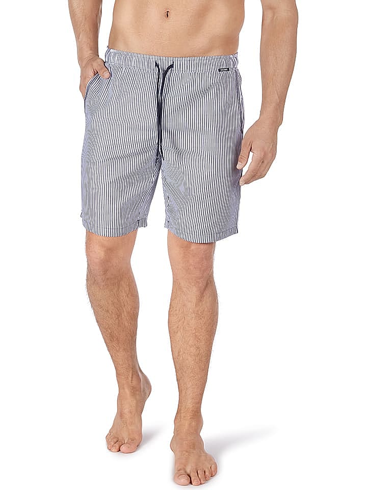 Skiny Pyjama-Shorts in Dunkelblau/ Weiß günstig kaufen XXL