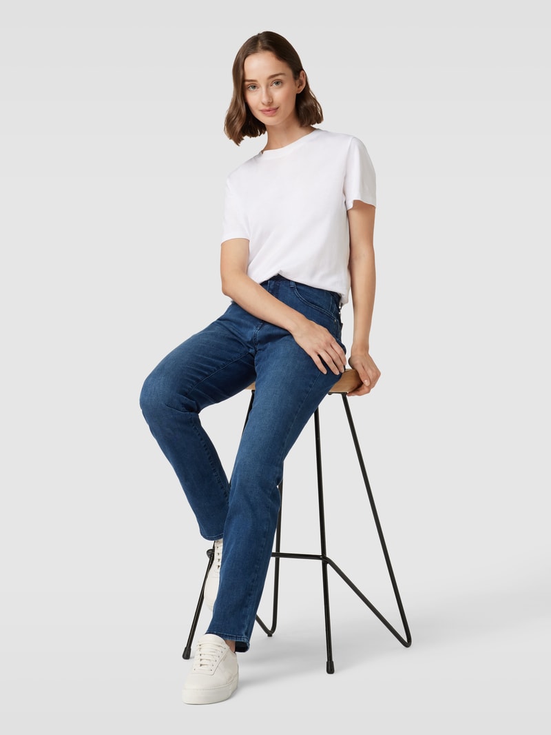 Jeans mit 5-Pocket-Design Modell 'Carola' in blau