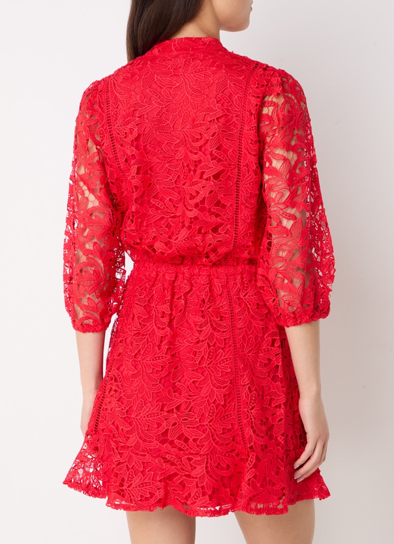 NIKKIE Dijon mini tunic dress with openwork design