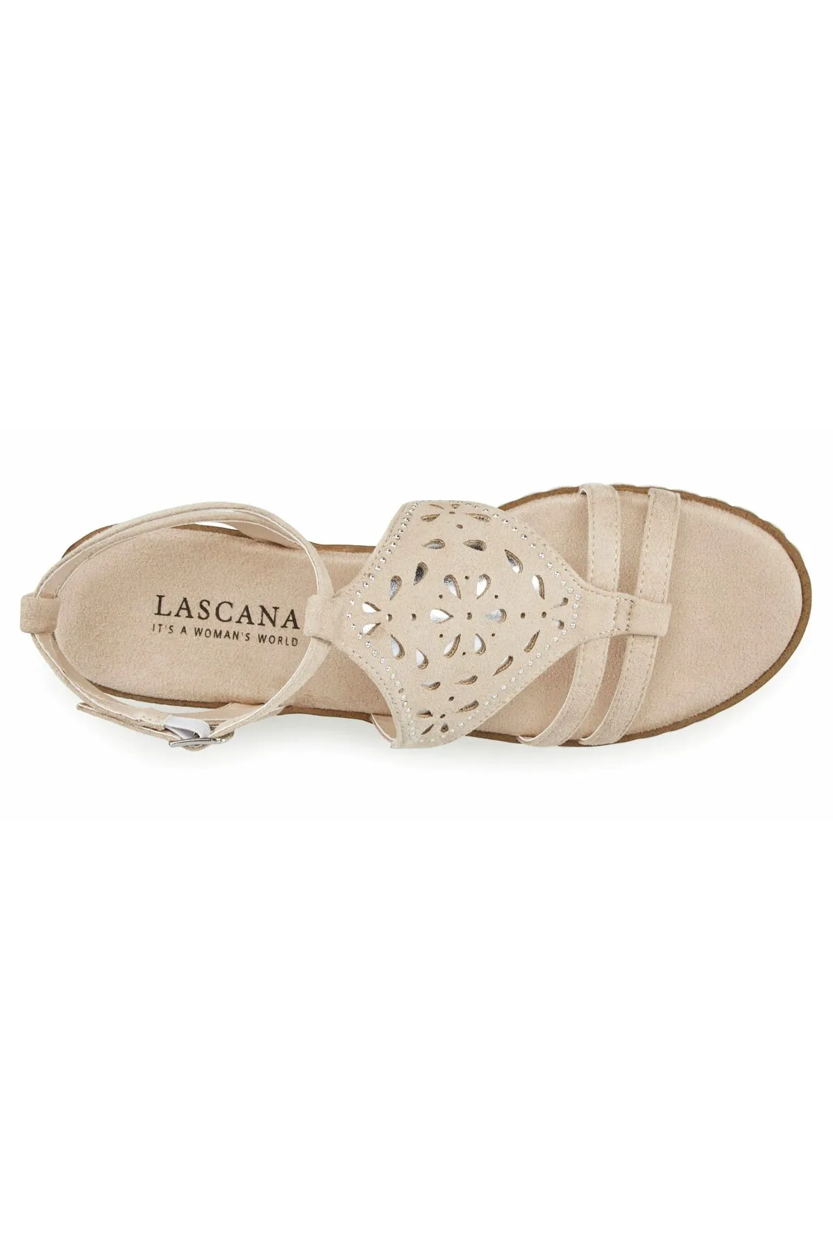 LASCANA  Sandalette - Beige - Keilabsatz