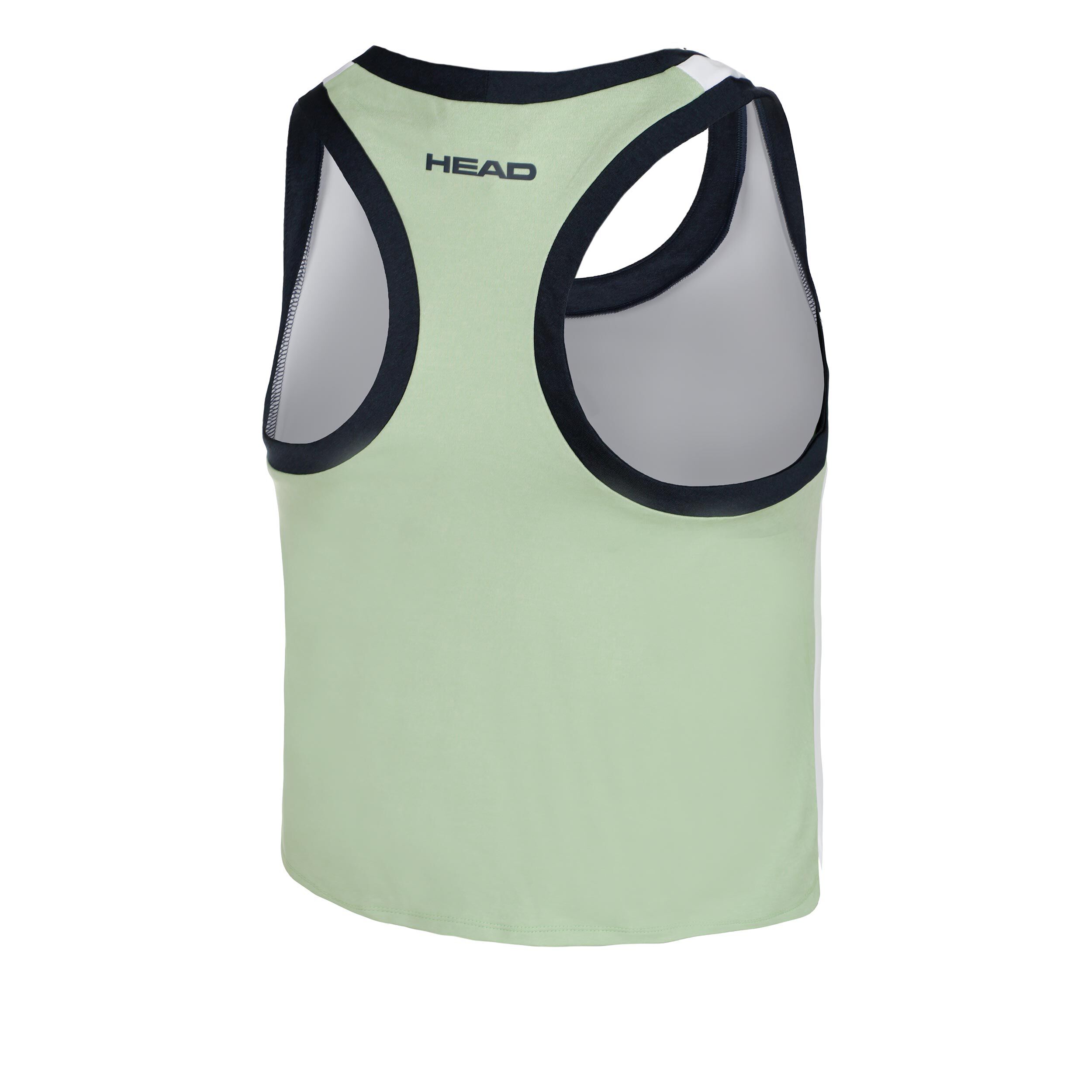 Play Crop Tank-Top Damen - Weiß, Dunkelblau