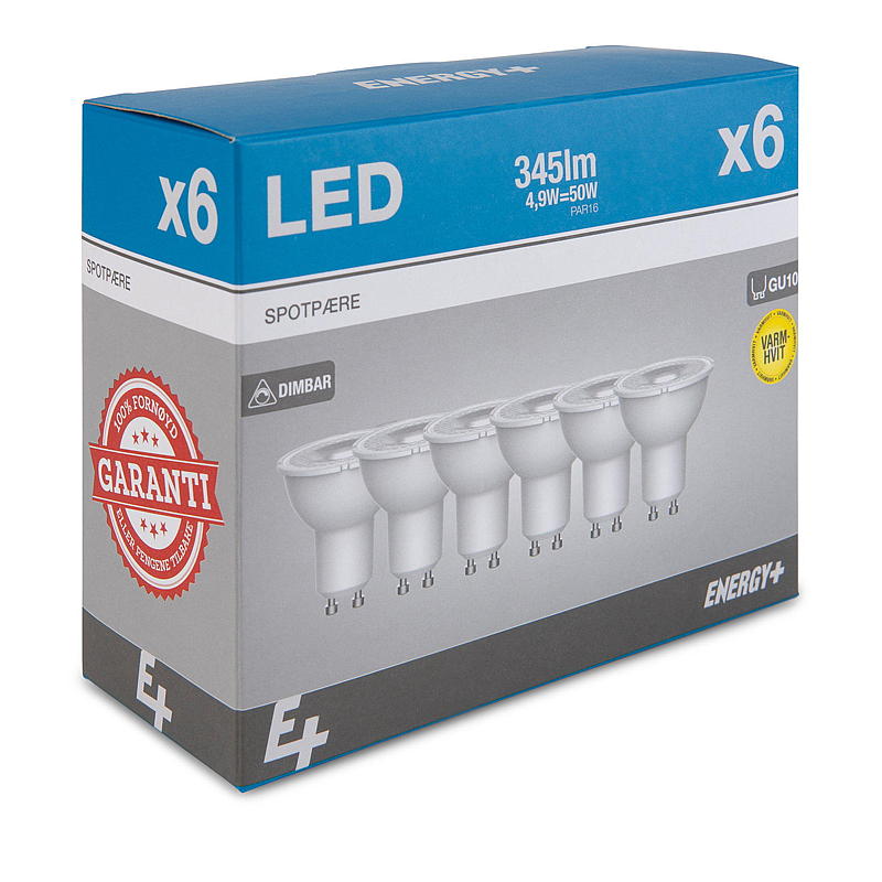 Energy Spotpære LED 345 lm 6-pk Energy  GU10