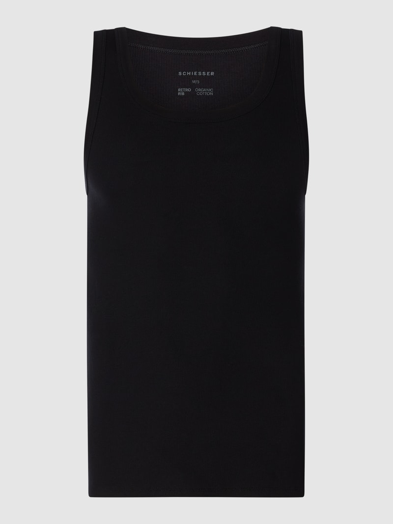 Tanktop mit Stretch-Anteil in schwarz
