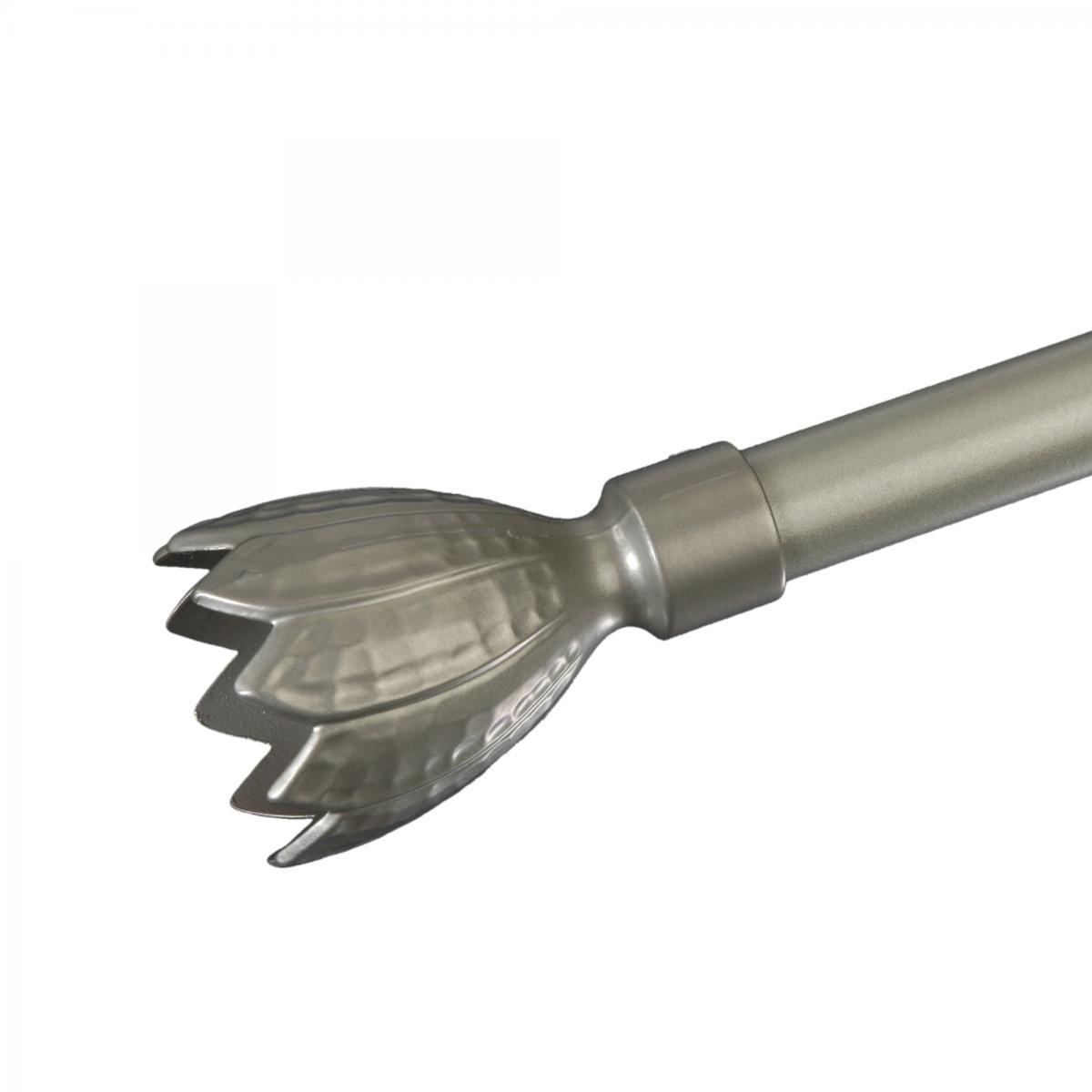 Bella Casa Endstück Flower für Gardinenstangen ø 20 mm, silbermatt, 1 Stück