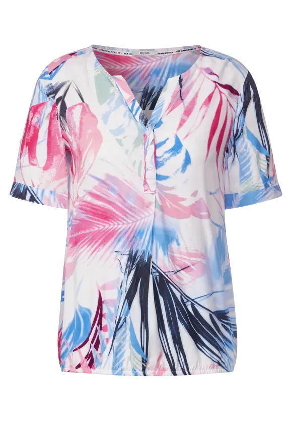 CECIL Bluse mit Blättermuster