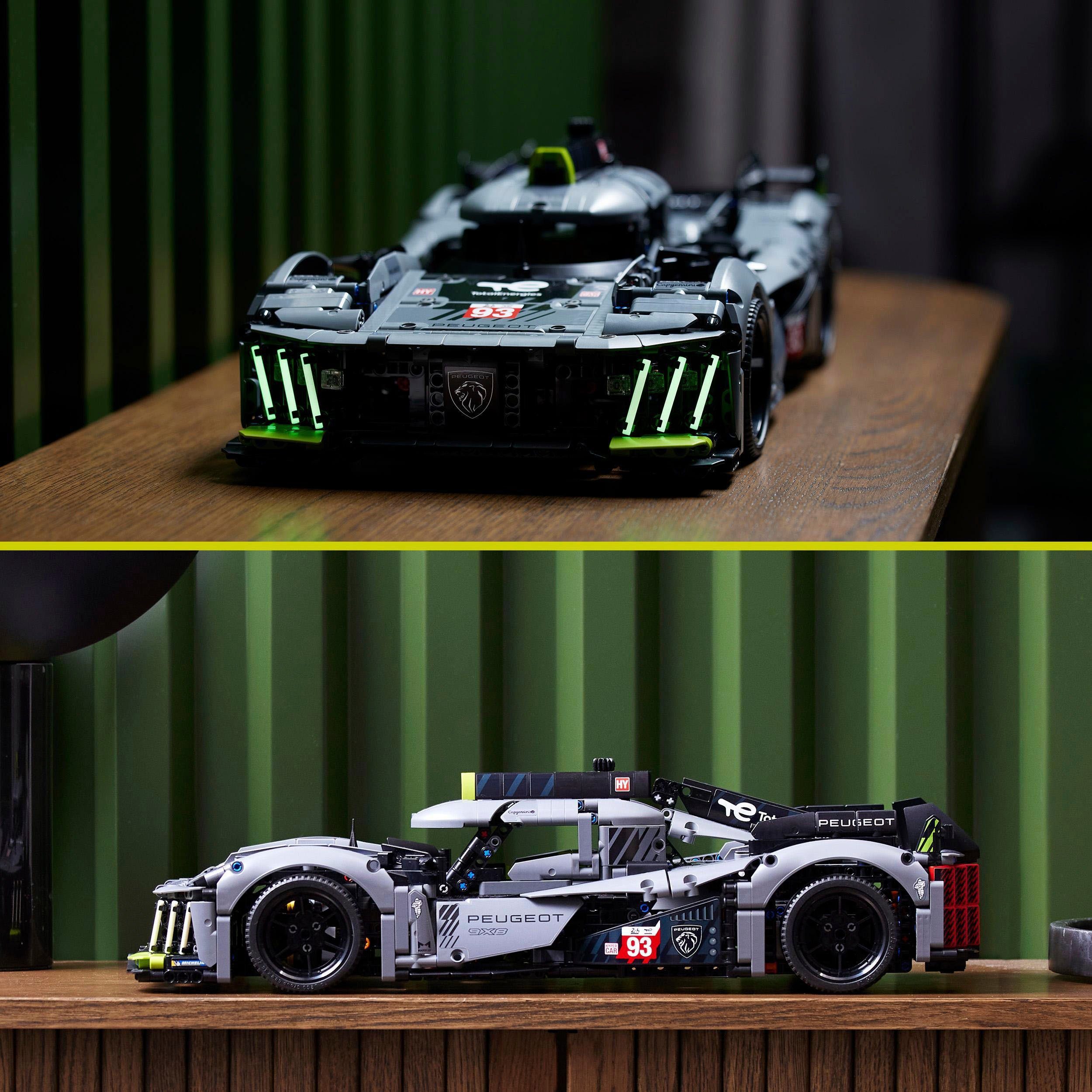 LEGO® Konstruktionsspielsteine PEUGEOT 9X8 24H Le Mans Hybrid Hypercar (42156), LEGO® Technic, (1775 St)
