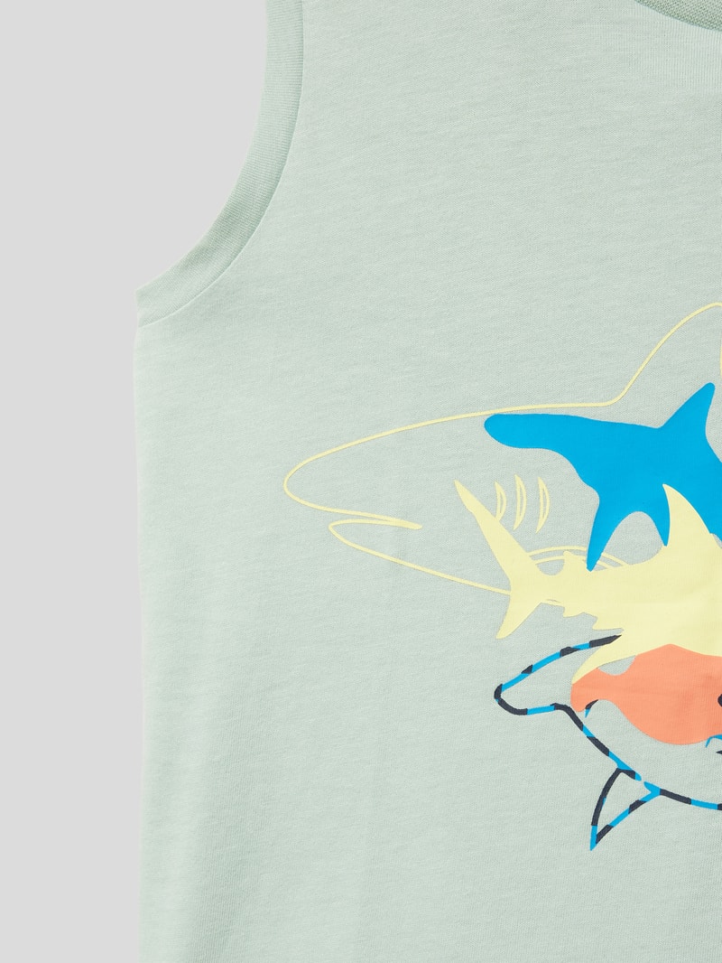 Tanktop mit Motiv-Print in lindgrün