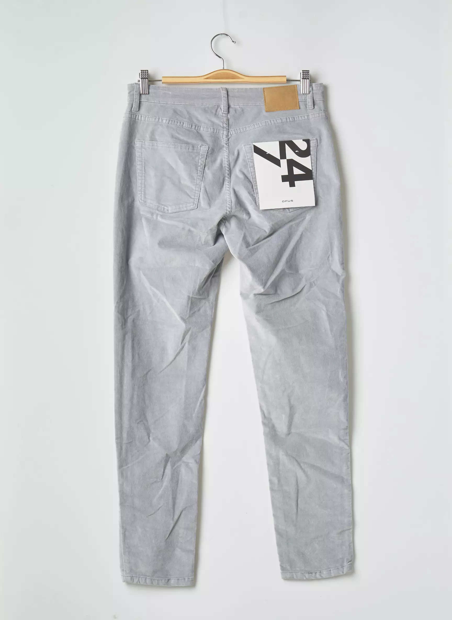 Opus Pantalons Slim Femme couleur gris