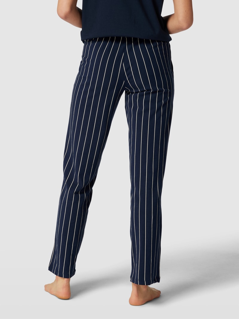 Pyjama aus Baumwoll-Modal-Mix in marineblau