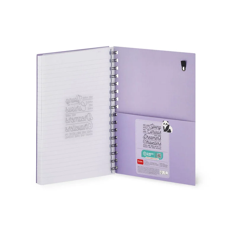 Caderno pautado - Grande - Encadernação em espiral - Formato A5
