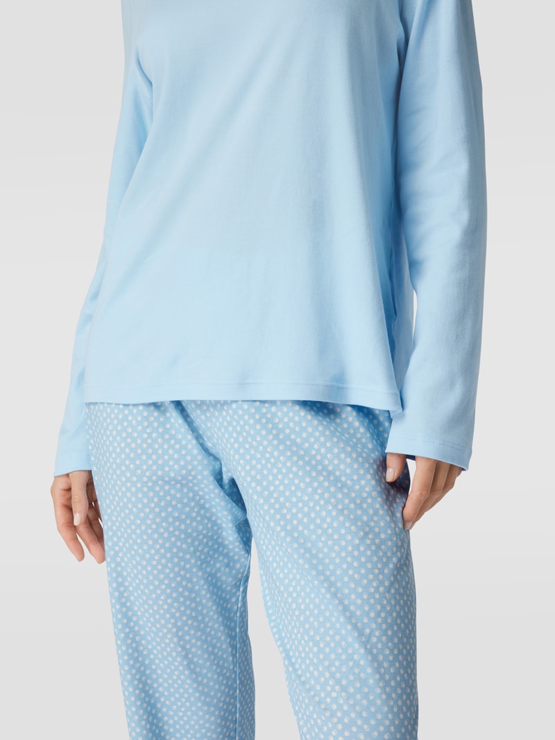 Pyjama aus Baumwolle Modell 'Emelie' in hellblau