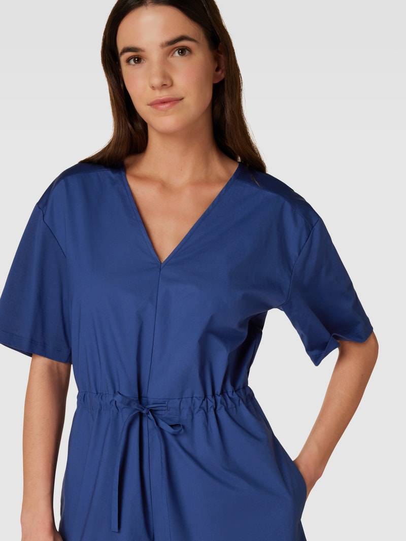 Jumpsuit mit V-Ausschnitt Modell 'LEPIDO' in marineblau