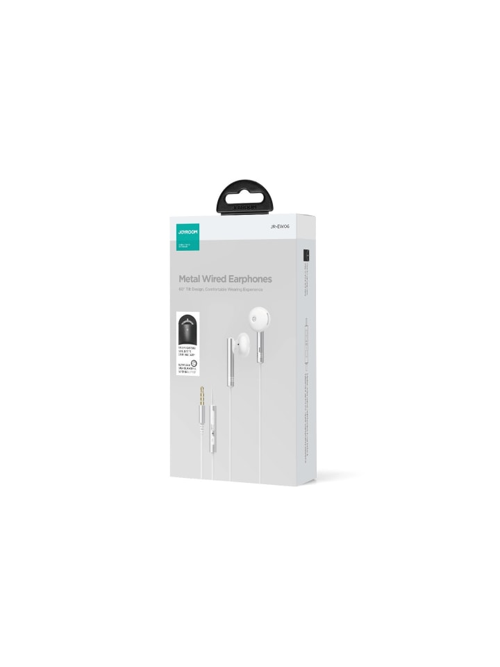 COFI 1453 Wired Series JR-EW06 kabelgebundene Kopfhörer, Metall – Silber in Schwarz günstig kaufen onesize