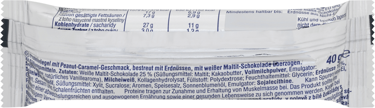 Proteinriegel 33%, Peanut Caramel Geschmack, White Edition, 40 g