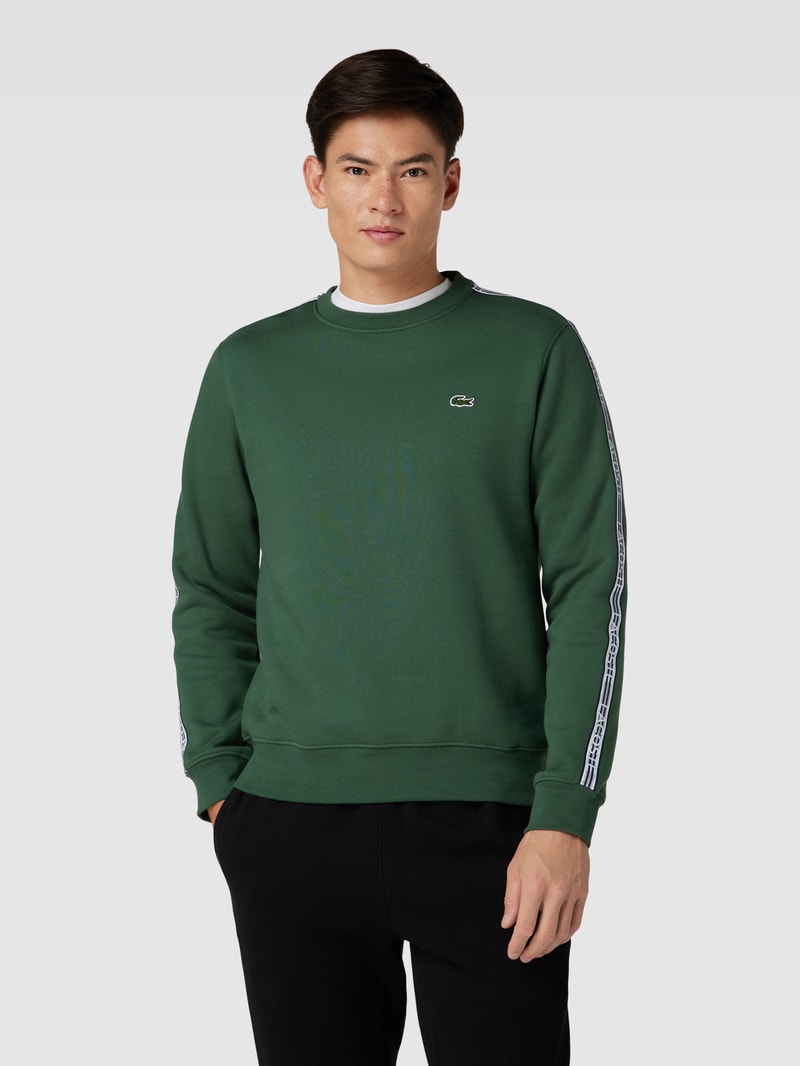 Sweatshirt mit Rundhalsausschnitt Modell 'TAPE CREW' in grün