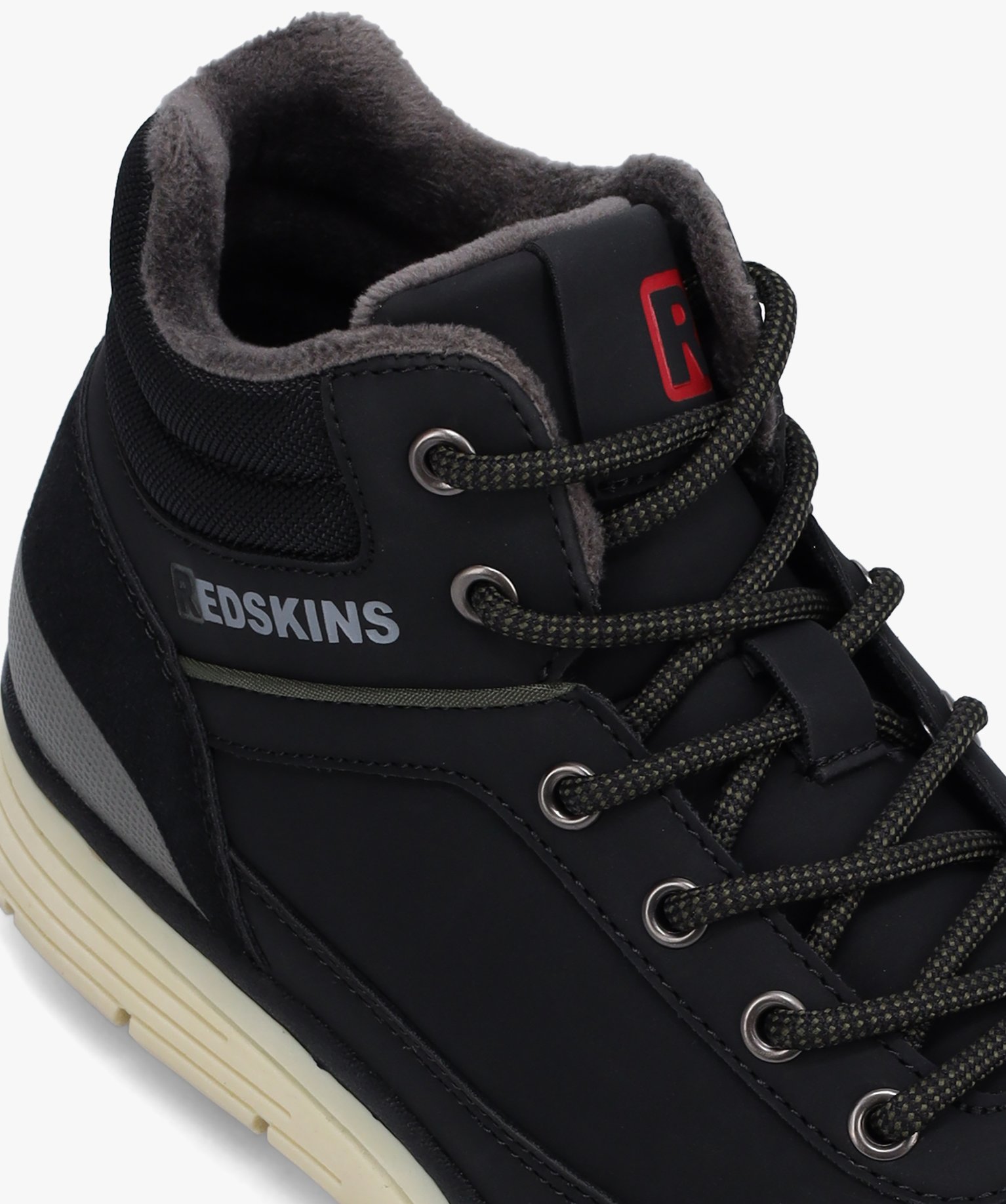 Boots Garçon unis à lacets et semelle contrastée – Reds... noir | GEMO