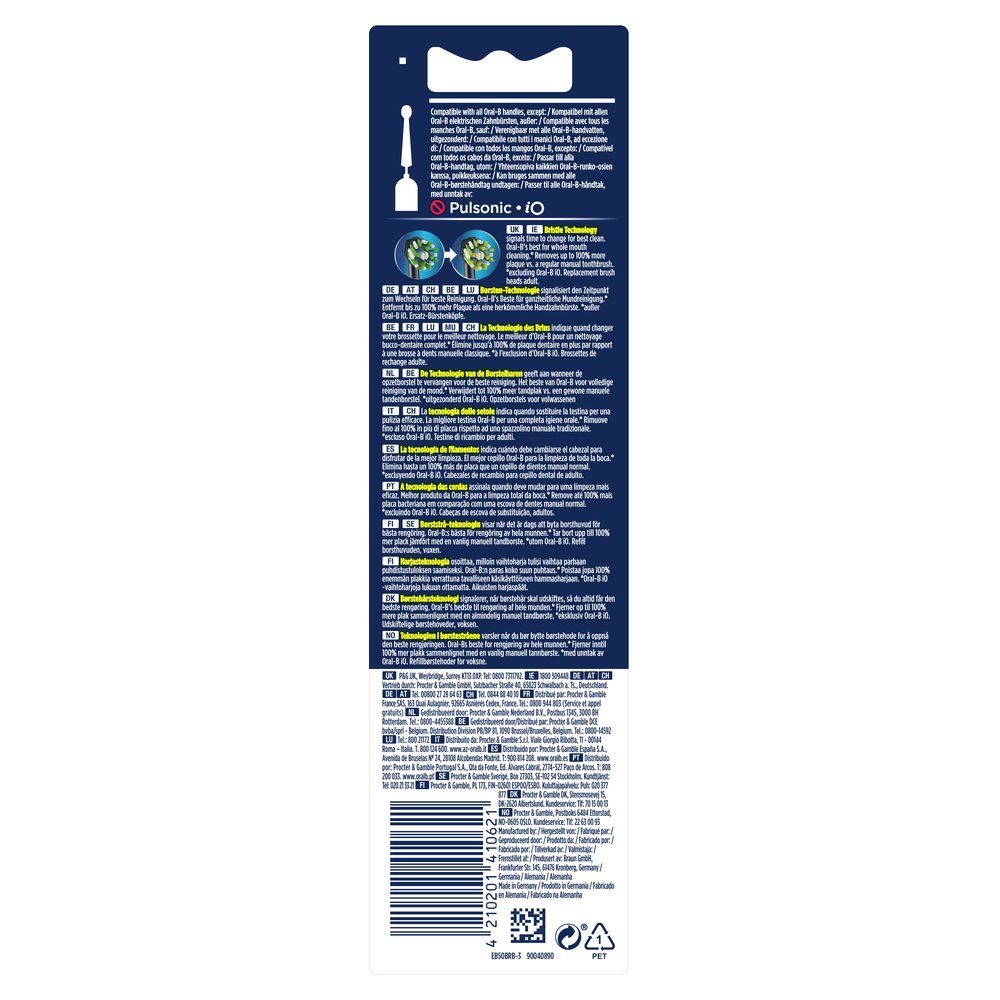 Oral-B Aufsteckbürsten Cross Action CleanMaximizer - 3er Pack - schwarz
