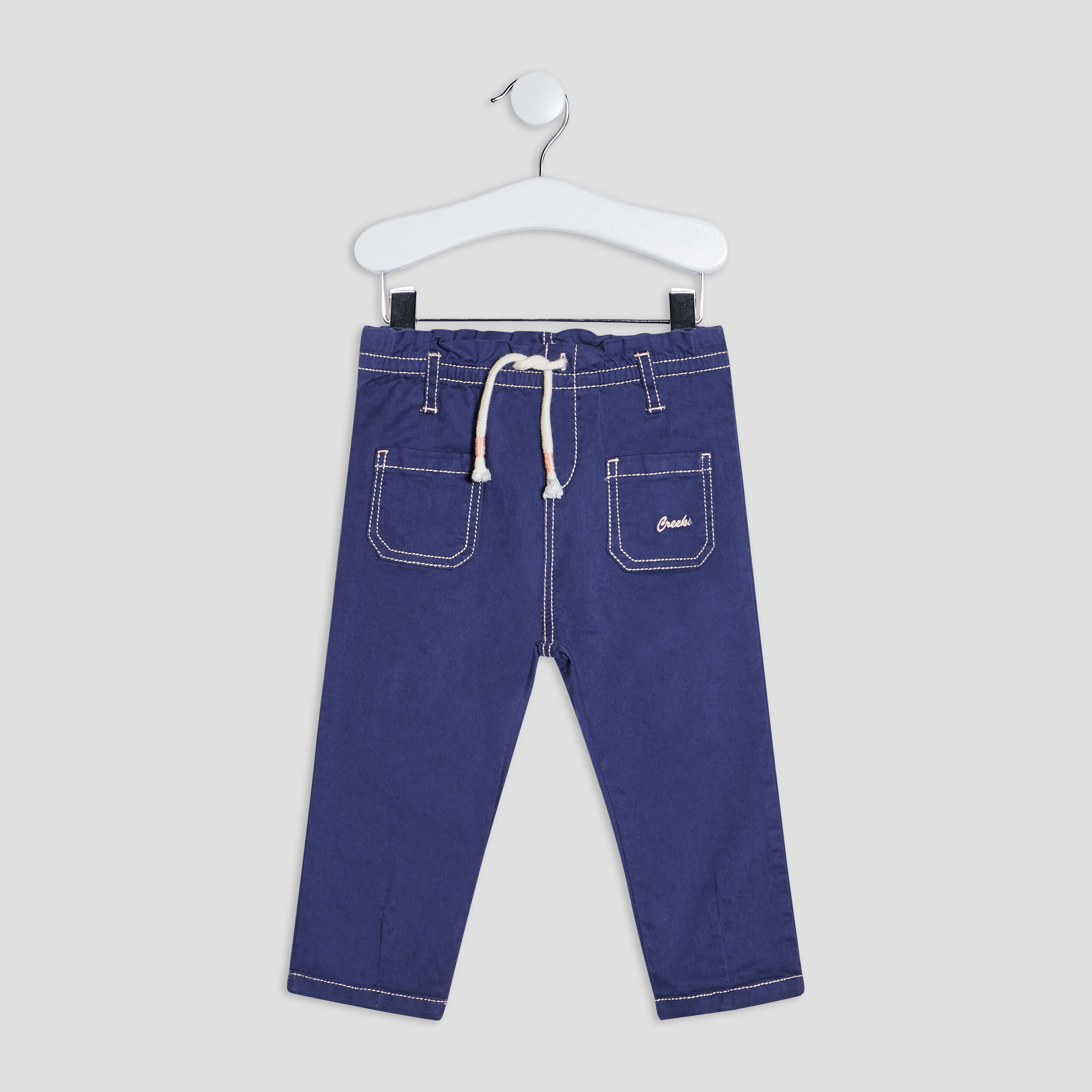 Jeans droit Creeks bleu bébé fille | La Halle