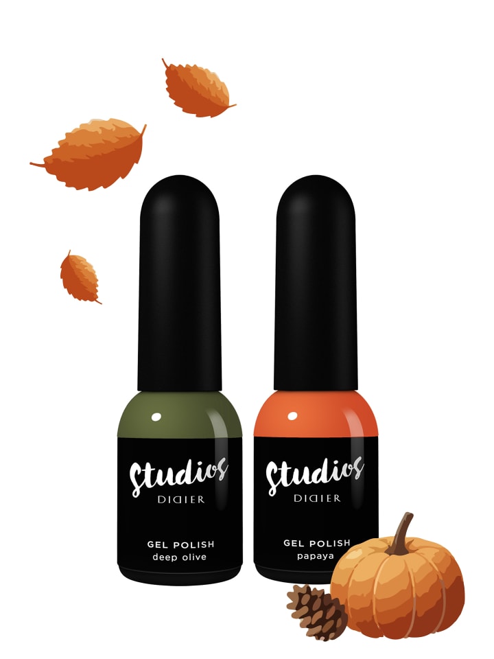 Didier Lab Nagellack-Set Gel Polish Deep Olive   Papaya in Deep Olive   Papaya günstig kaufen onesize