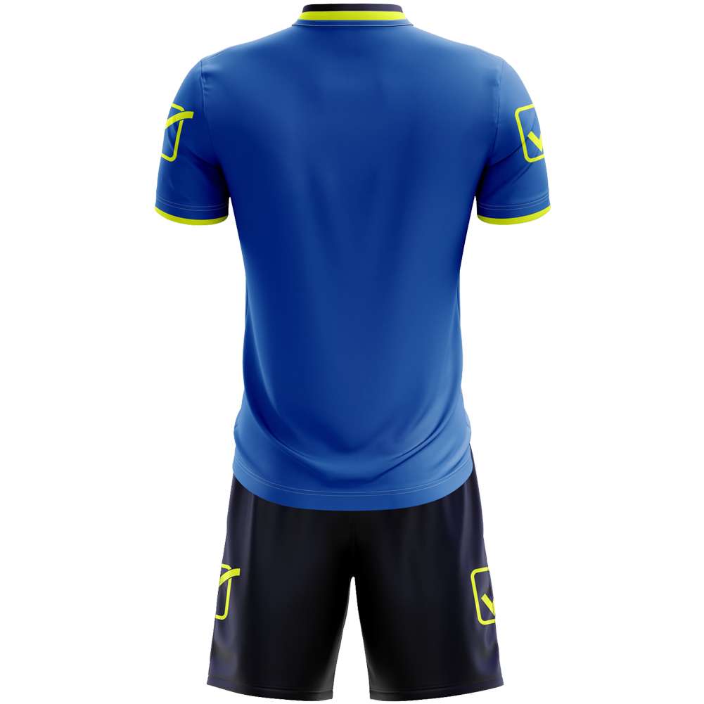 Givova Kit Campo Set Trikot + Shorts mittelblau/neongelb