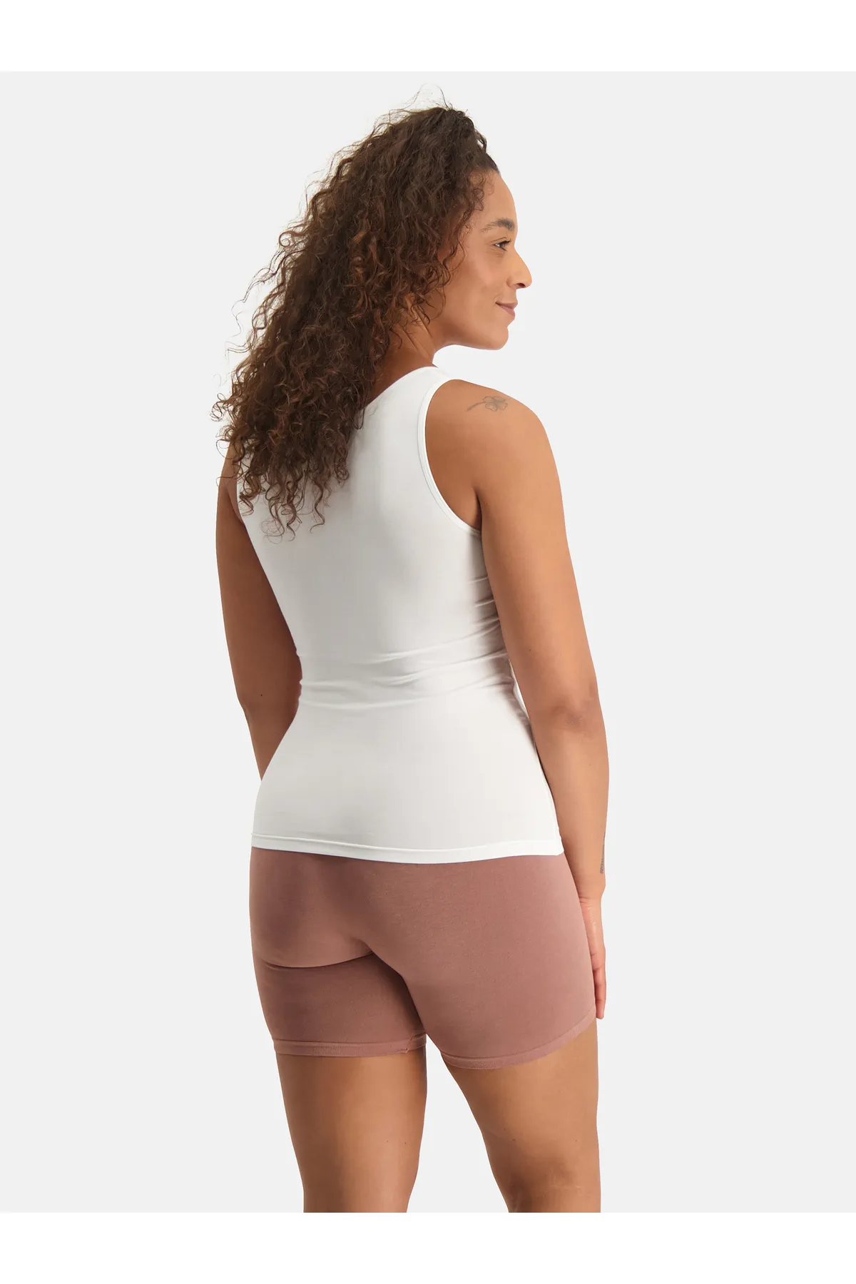 Bamboo Basics  Kurze Sporthose - Braun - Hoher Bund