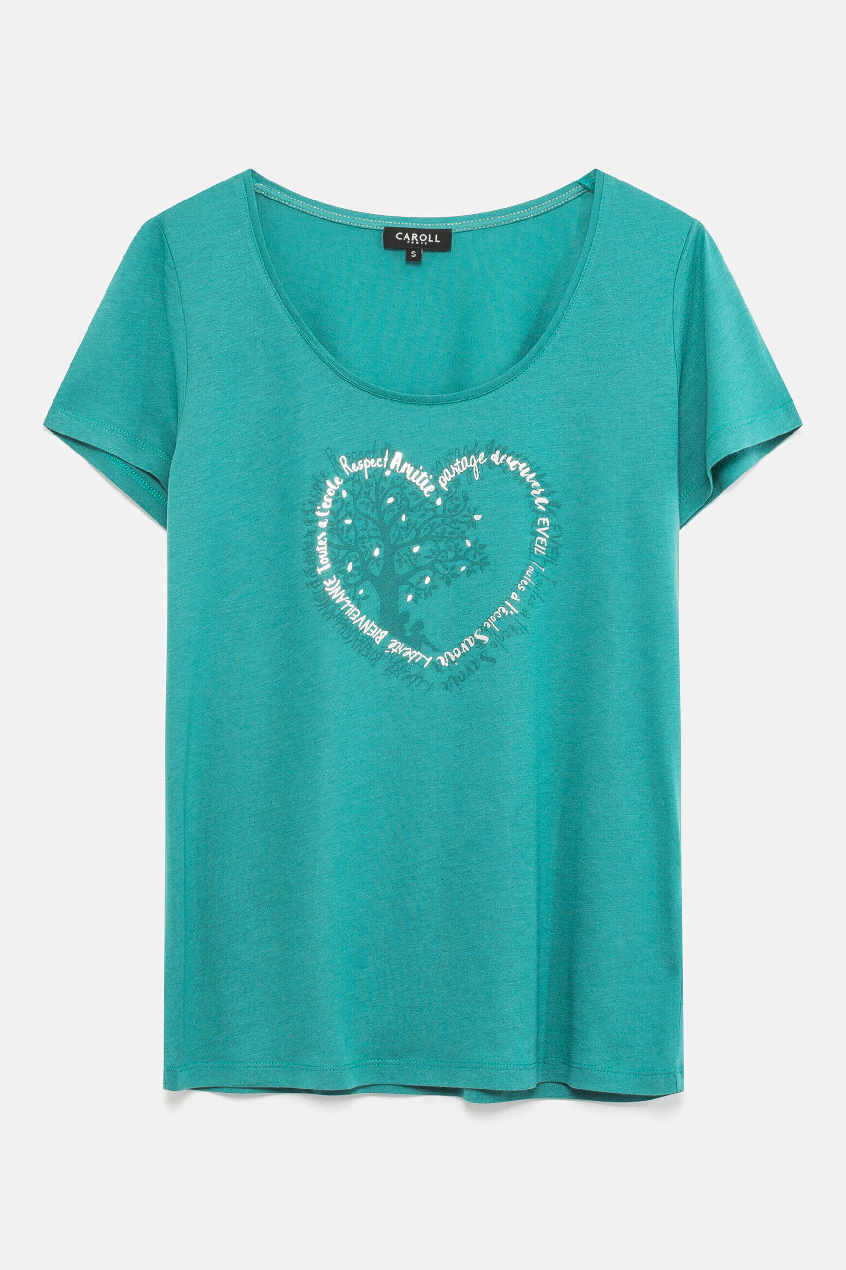 t-shirt janice toutes à l'école bleu turquoise femme