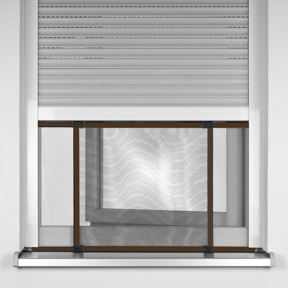 ventanara Insektenschutz-Fensterrahmen Insektenschutz Schiebe Fenster Fliegengitter Mückenschutz Alu Rahmen