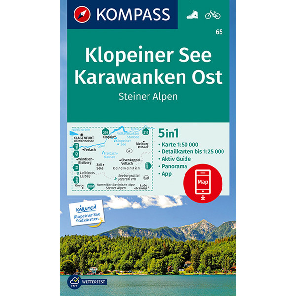 KLOPEINER SEE, KARAWANKEN OST 1:50 000 - Wanderkarte