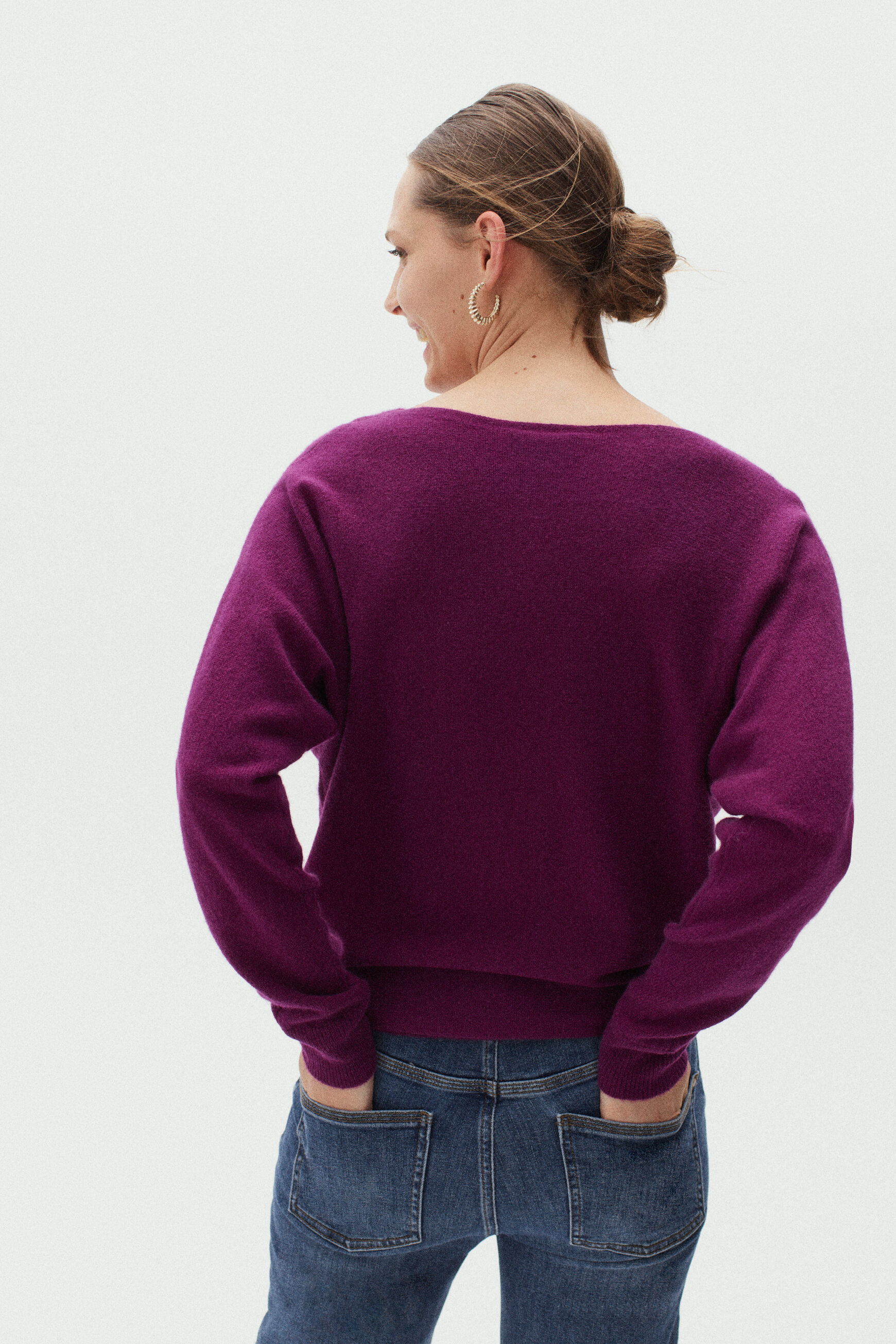 pull marie 100% cachemire prune femme