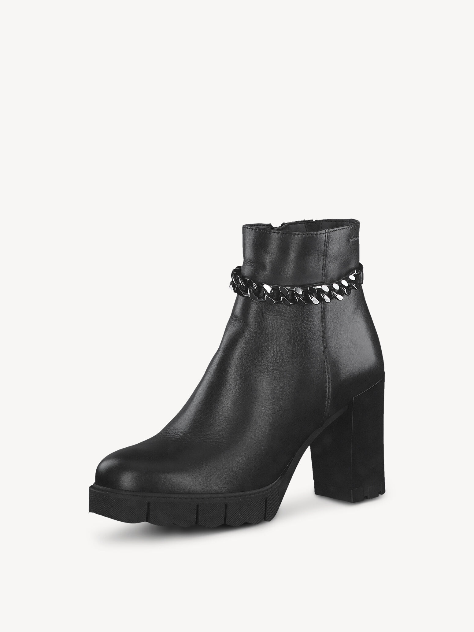 Bottine en cuir - noir