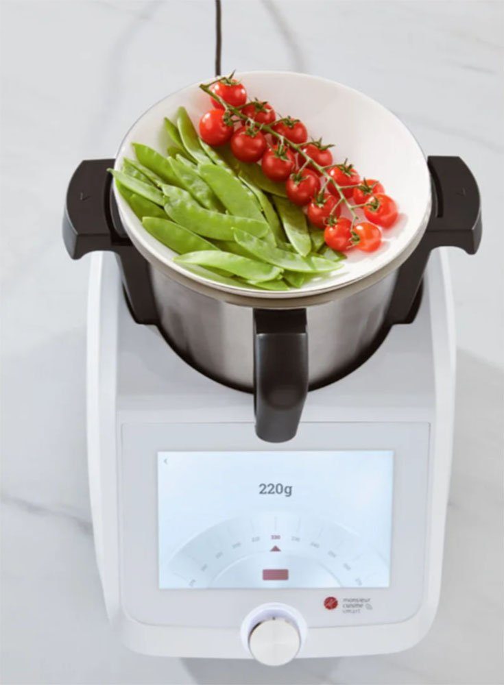 SilverCrest Küchenmaschine mit Kochfunktion Mixer Monsieur Cuisine Smart SKMS 1200 A1, 1200,00 W
