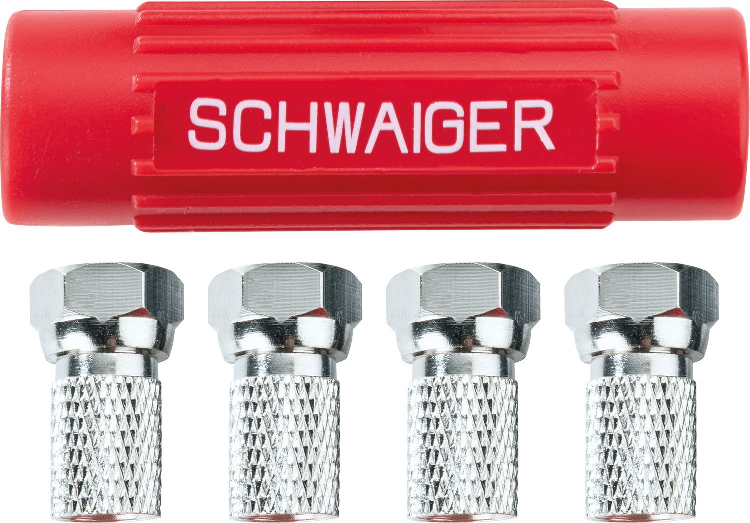 Schwaiger ADH14 satz von 4 F-Stecker mit Aufdrehhilfe