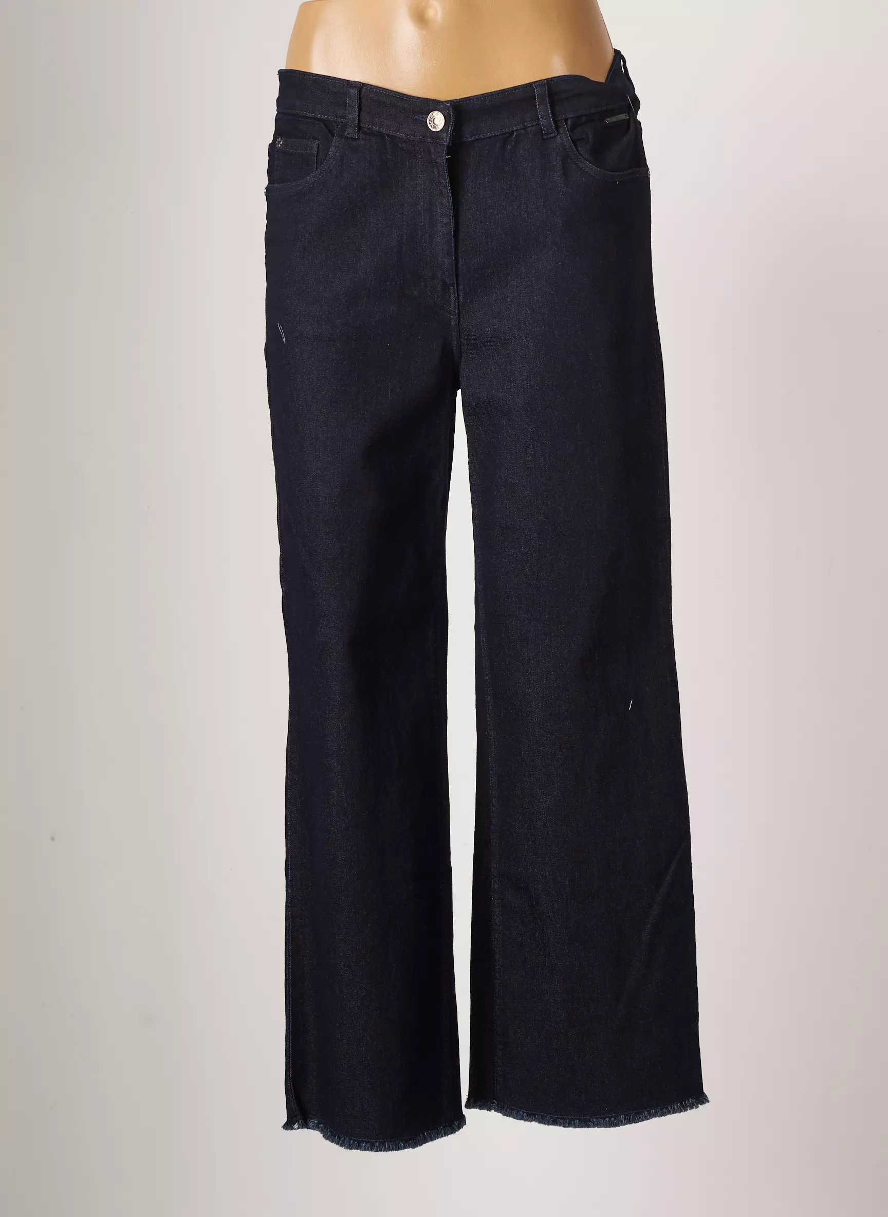 Agathe   Louise Jean Mom Femme couleur bleu