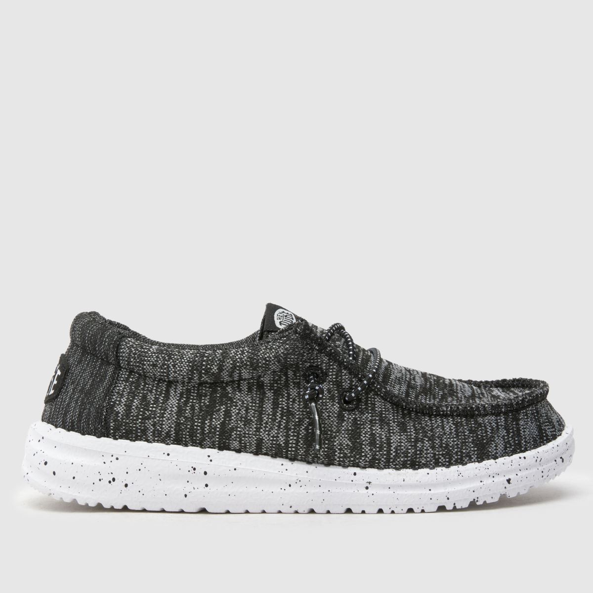 HEYDUDE svarta multi-wally juniorsneakers för pojkar