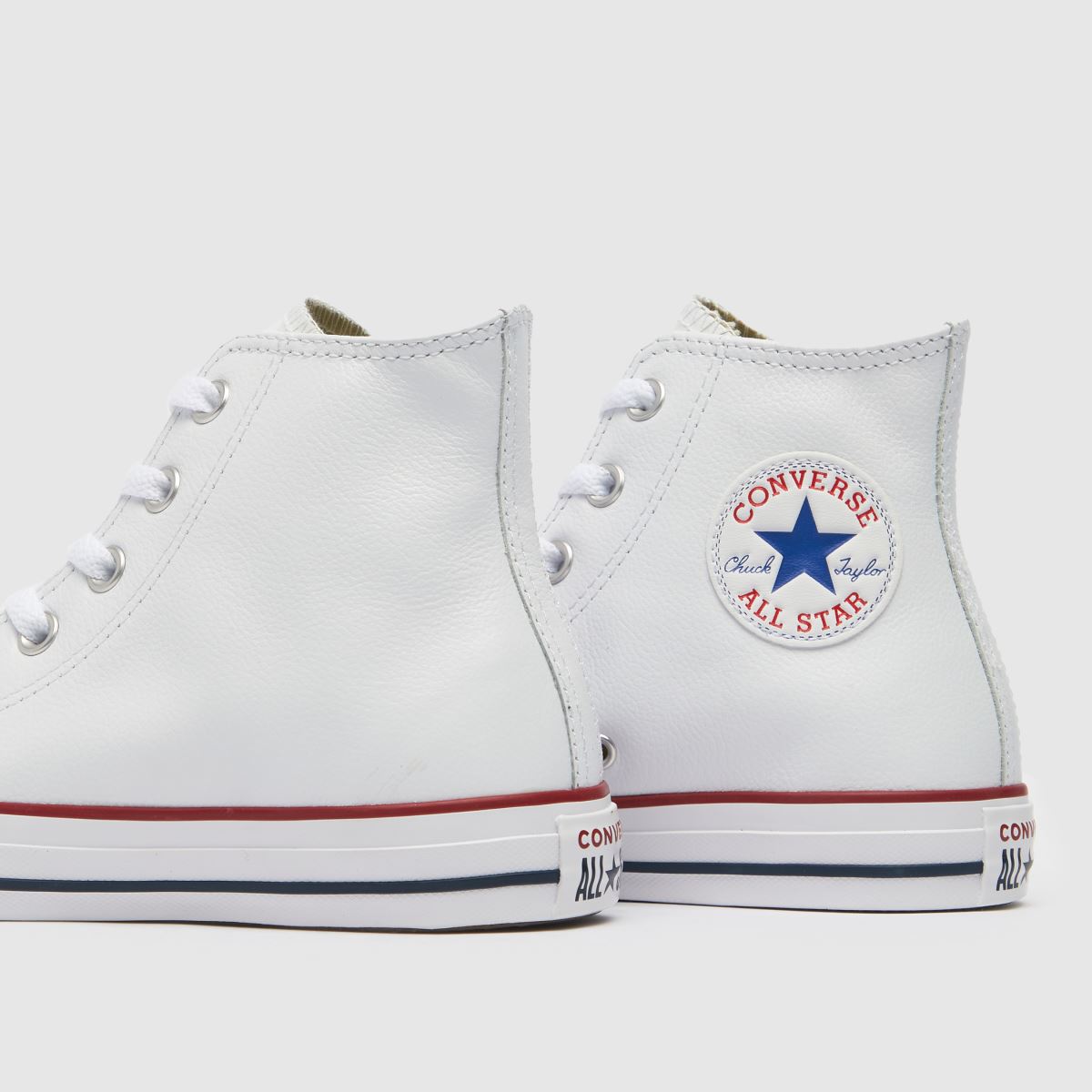 Converse All Star Hi cipők fehér és piros színben