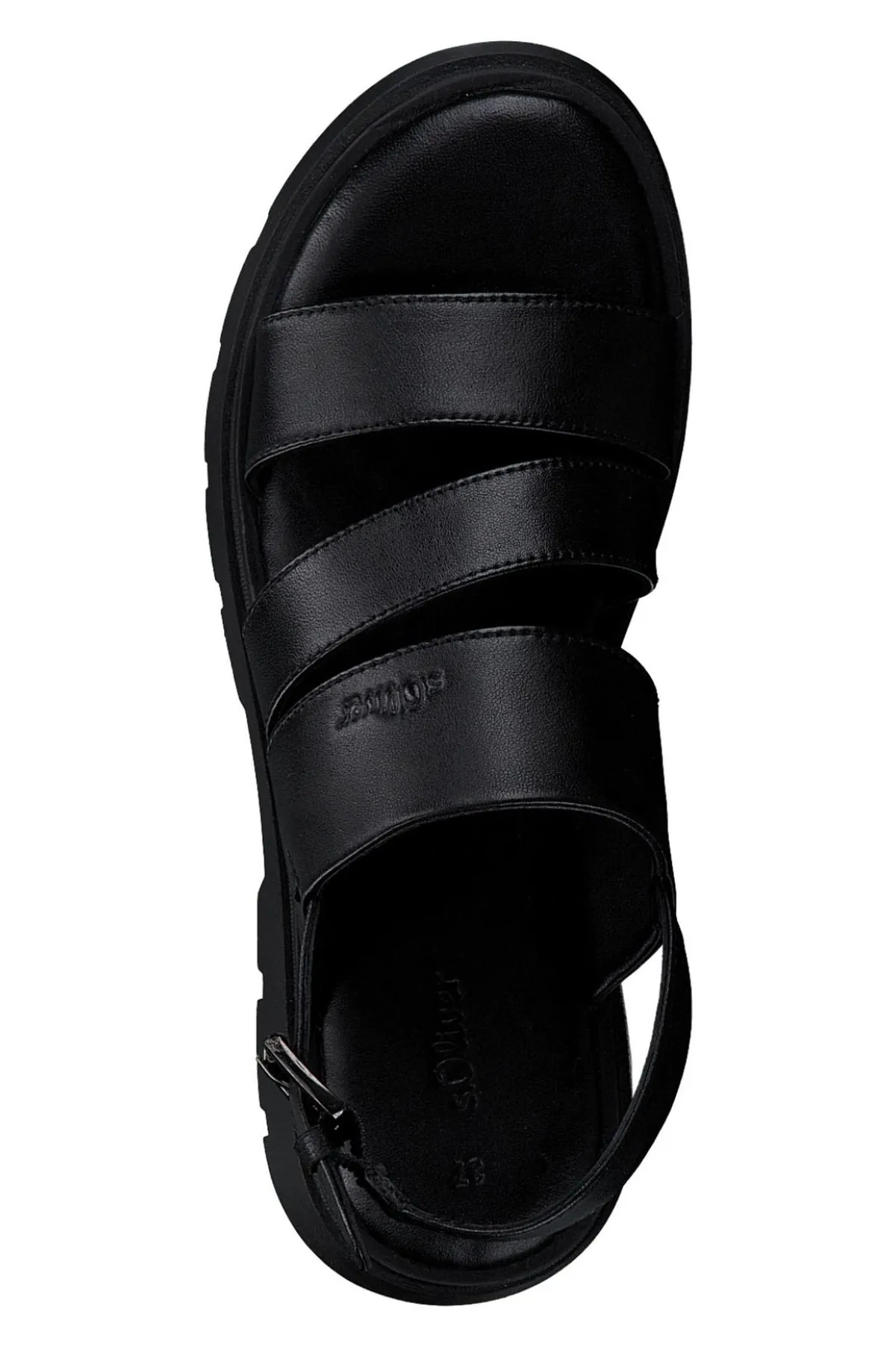 s.Oliver  Sandalette - Schwarz - Flacher Absatz