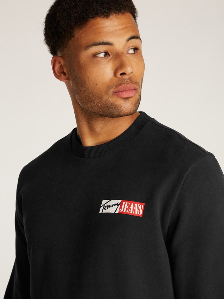 TOMMY JEANS Sweatshirt in Schwarz günstig kaufen