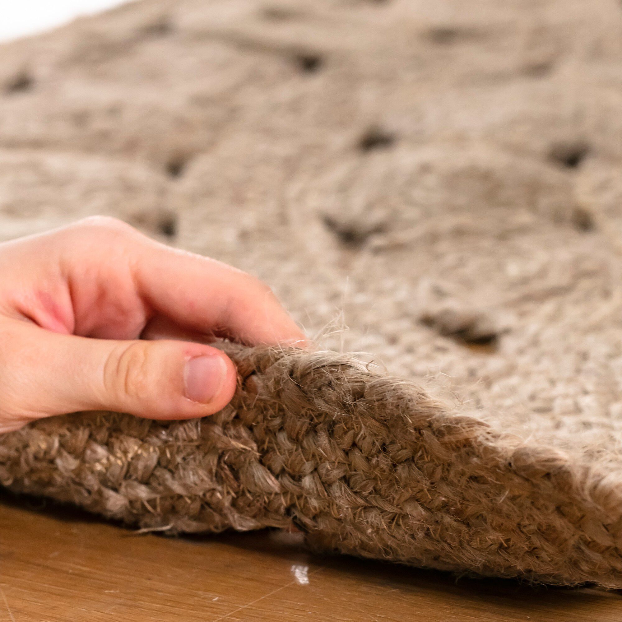 Tapis rond en jute