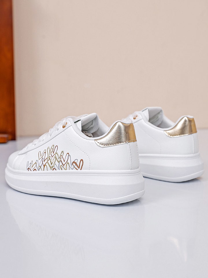 Sixth Sens Sneakers in Weiß/ Gold günstig kaufen