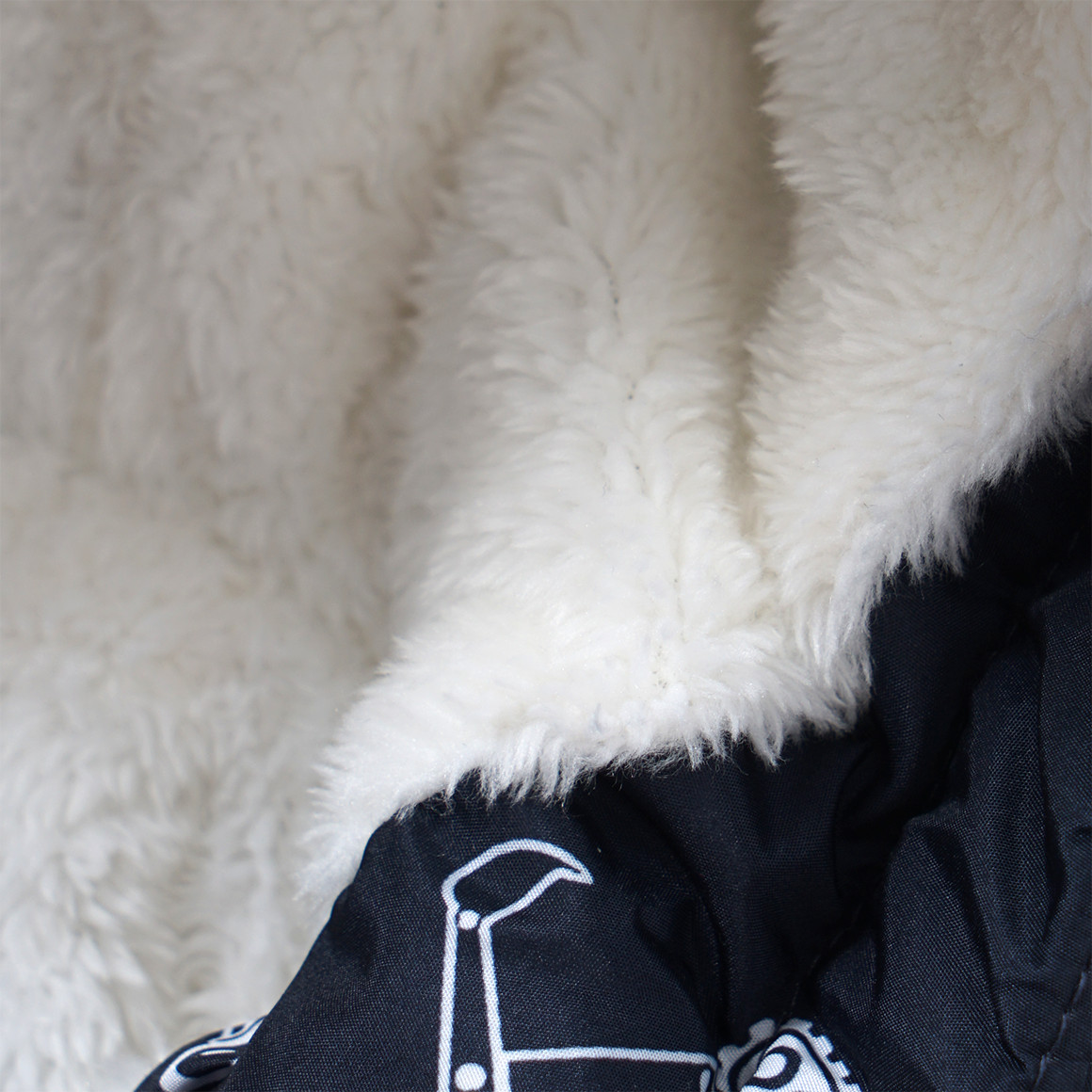 Baby Steppjacke mit Teddyplüsch