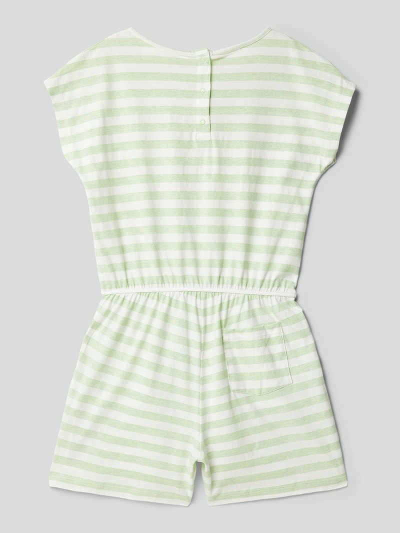 Jumpsuit mit Streifenmuster Modell 'TURN UP THE SUN' in hellgrün