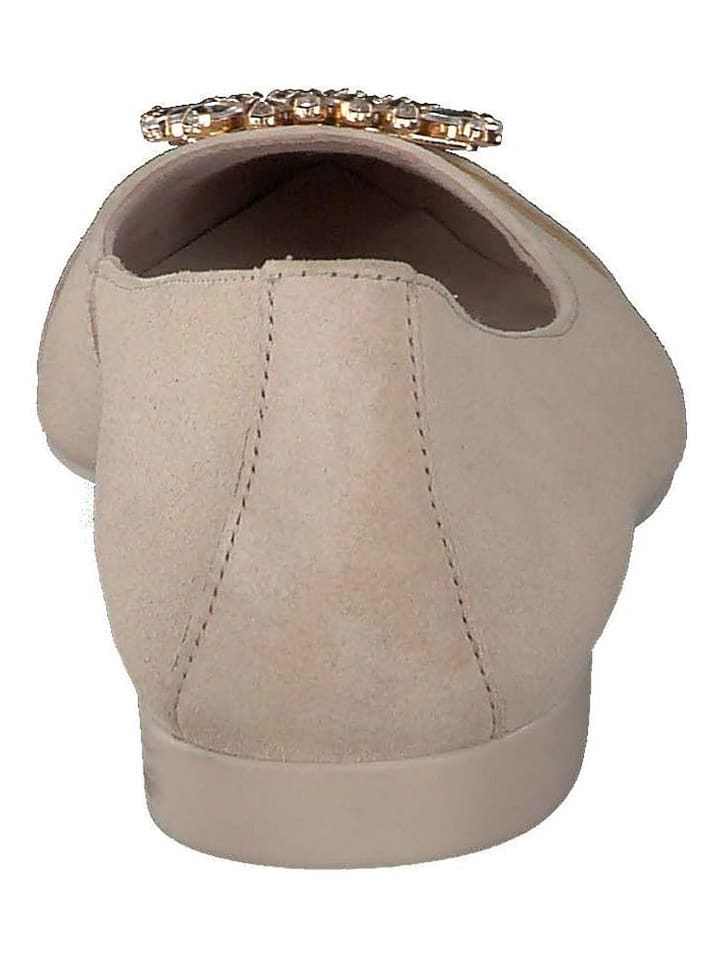 Paul Green Leder-Ballerinas  in Beige günstig kaufen