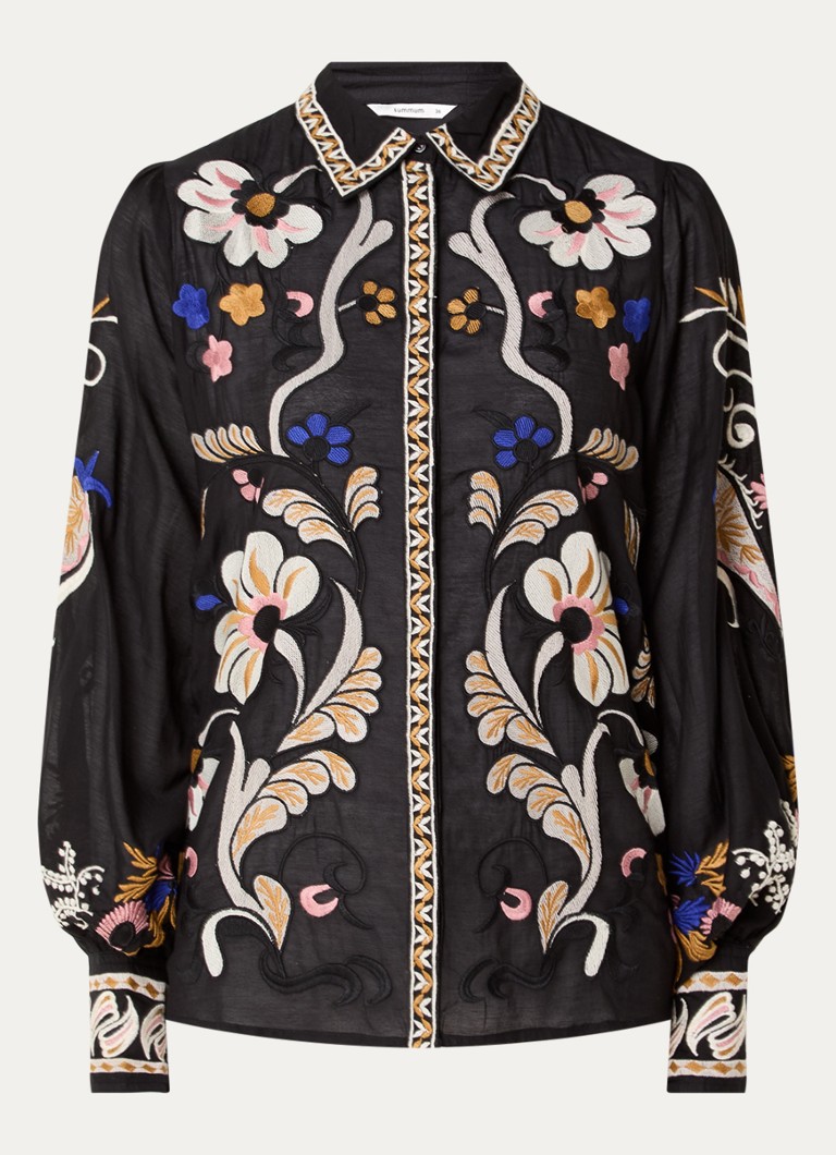 Summum Semi-transparent blouse with embroidery