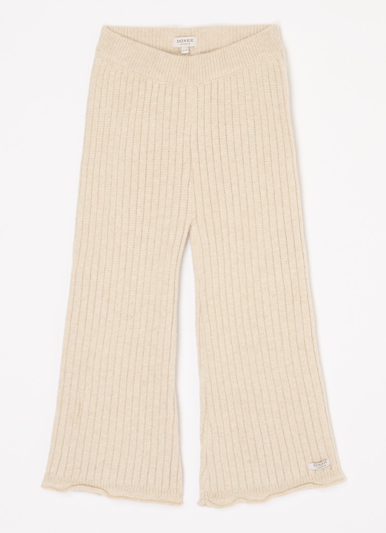 Pantaloni cu croi larg Nienis de la Donsje Amsterdam, confecționați dintr-un amestec de lână merinos.