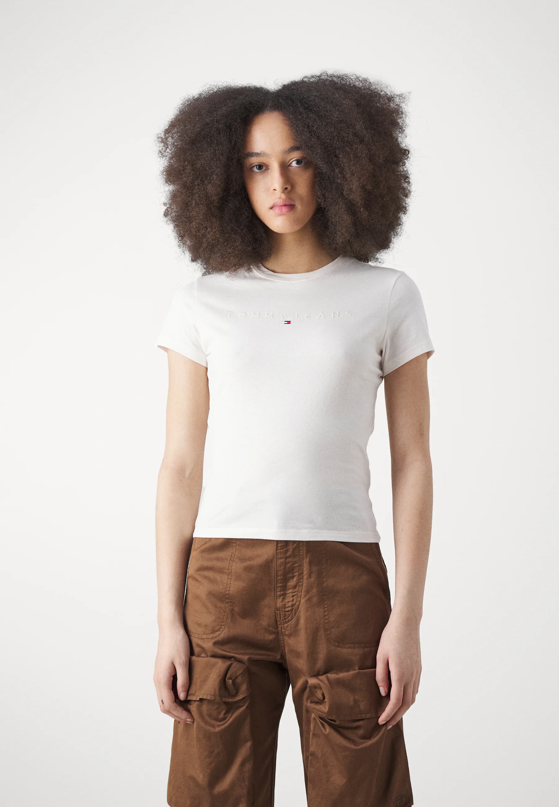 Tommy Jeans SLIM TONAL LINEAR TEE - Camiseta con estampado