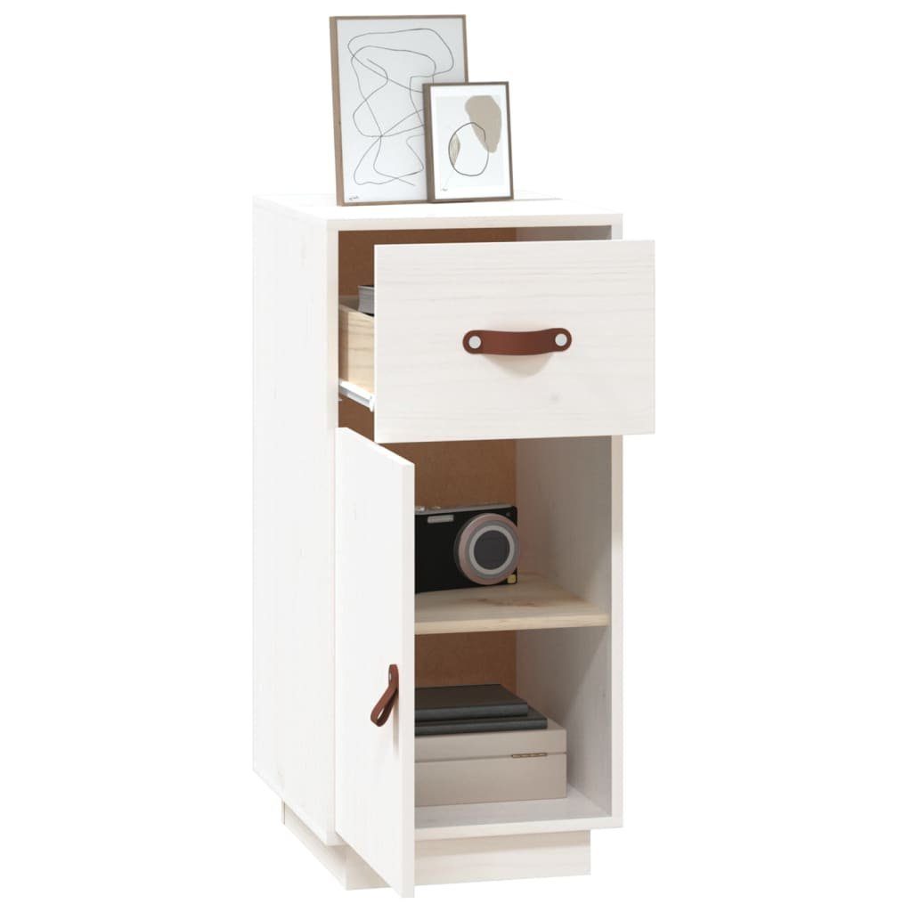 vidaXL Sideboard Sideboard Weiß 34x40x75 cm Massivholz Kiefer (1 St)