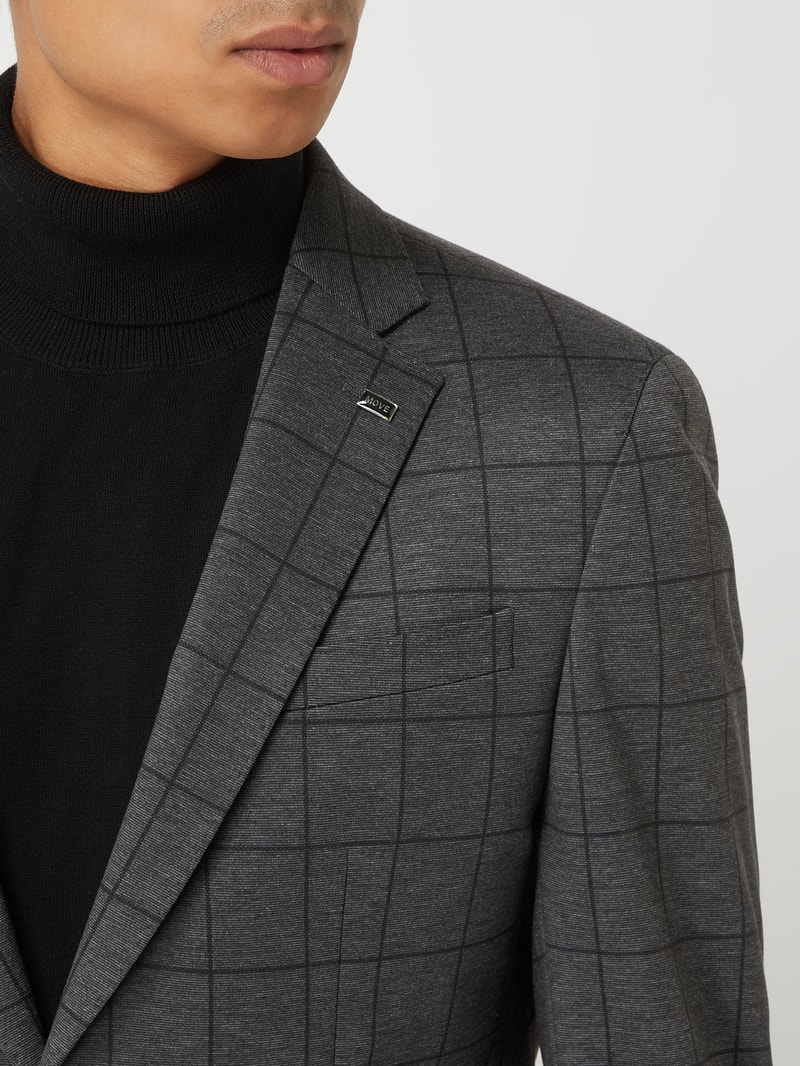Extra Slim Fit 2-Knopf-Sakko mit Viskose-Anteil Modell 'Neel' in mittelgrau