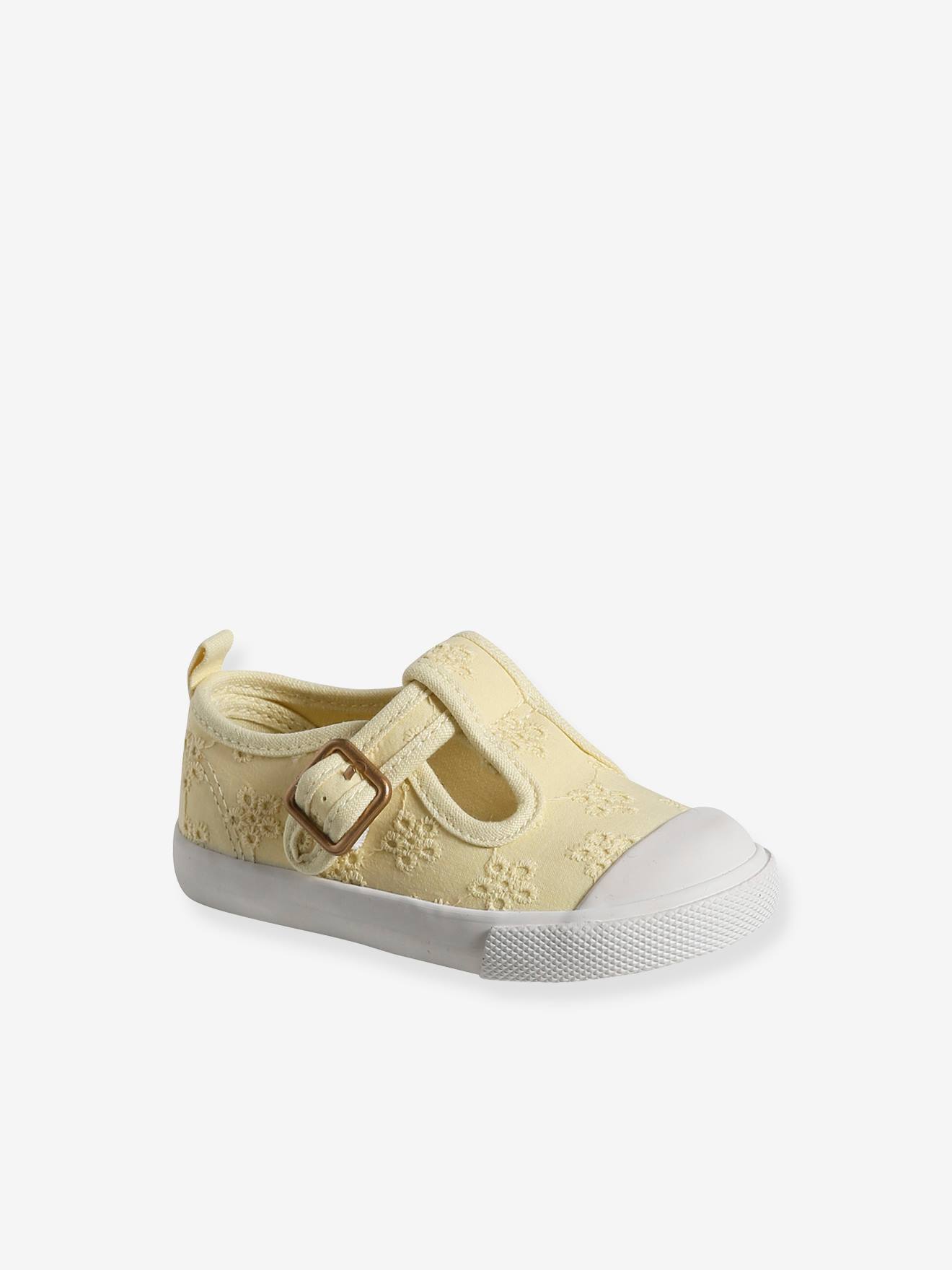 Vertbaudet Baby Stoff-Sandalen - gelb